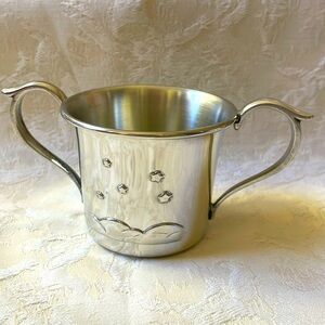 Lenox by Kirk Steiff Nursery Rhyme Time Hey Diddle baby child cup mug pewter